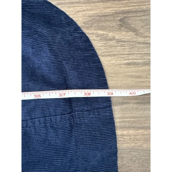 Anthropologie Maeve Navy Corduroy Front Tie Shirt Dress Womens Sz 2 Long Sleeve - Picture 7 of 7